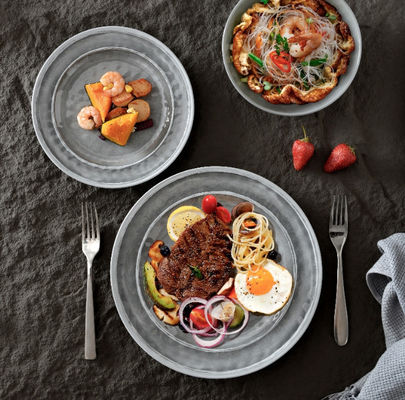 ست ظروف غذاخوری ملامینه، ست بشقاب و کاسه، ست 12 عددی ظروف غذاخوری 4 عددی برای کمپینگ در داخل و خارج از منزل