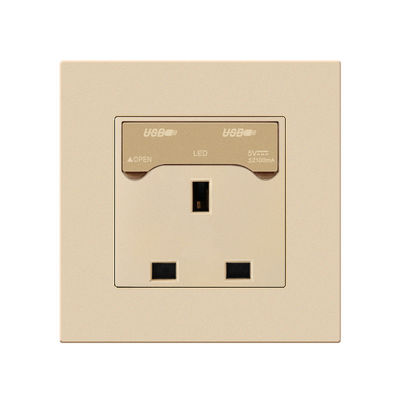 پانل سوئیچ چراغ شارژ ملامینه 13A 16A USB Type C Multi Hole Socket