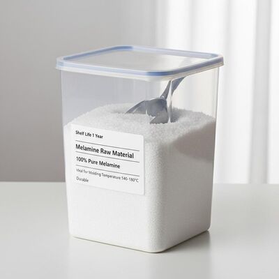 مدت نگهداری 1 سال ماده خام ملامین 100 درصد ملامین ایده آل برای قالب گیری دمای 140-180 درجه سانتیگراد دوامدار